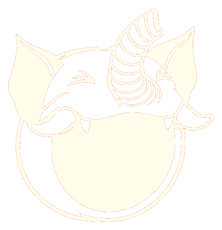 The Baku Baku mark: an elephant's head with rhino ears, trunk raised, grinning over a full round bowl