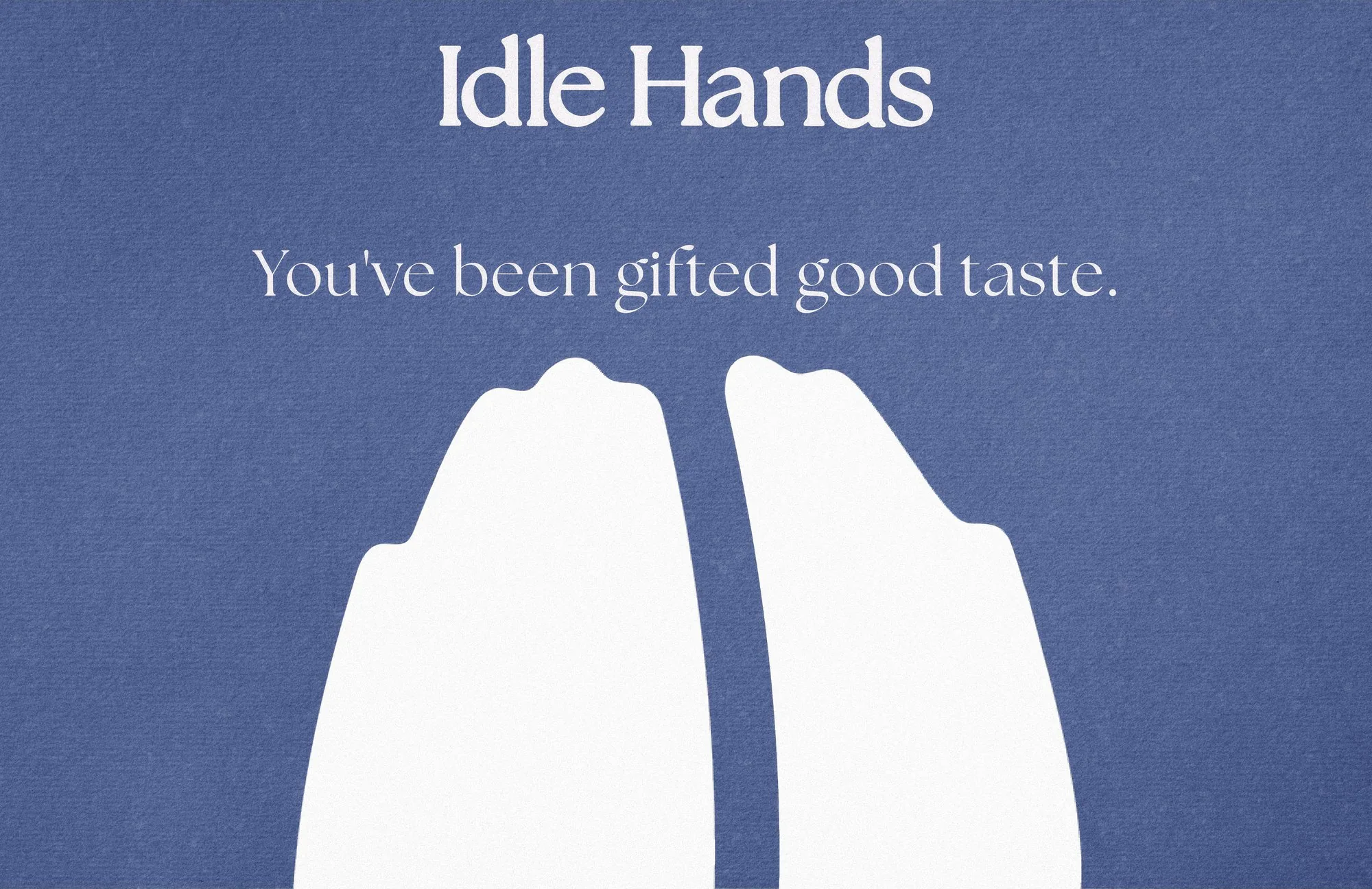 Idle Hands textured gift card