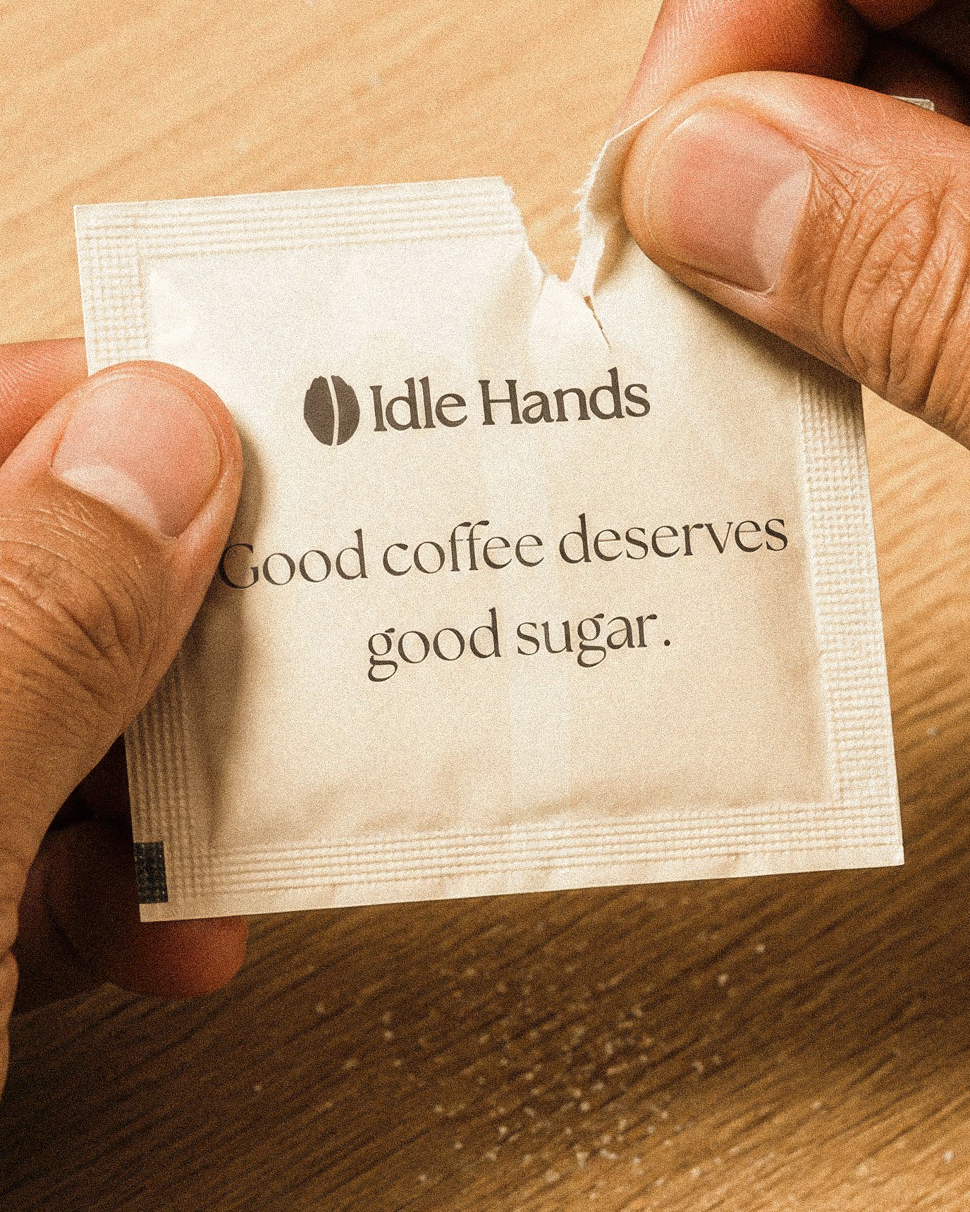 Idle Hands sugar sachet