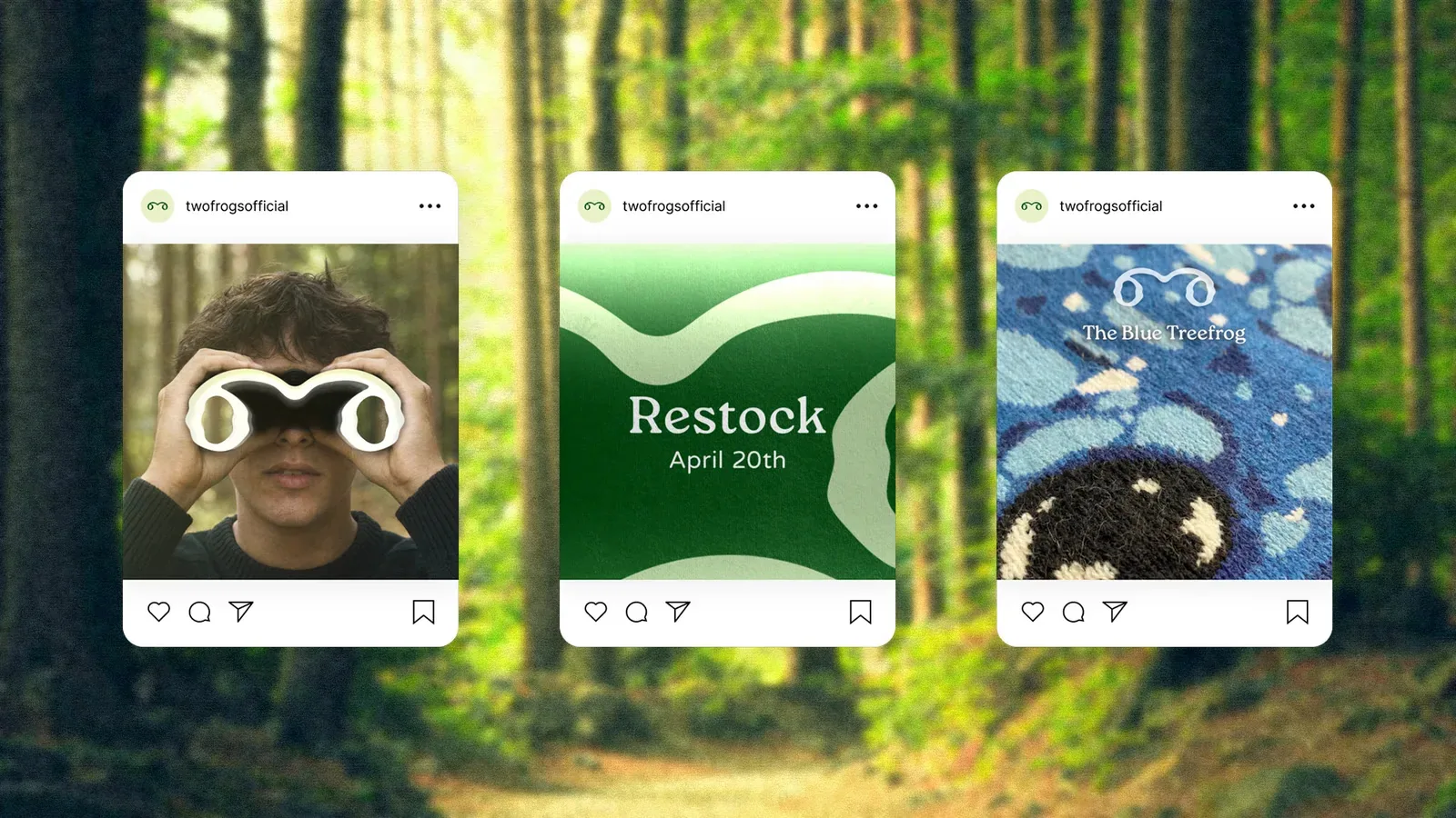 Three Two Frogs Instagram posts